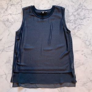 Vince blue box pattern shirt